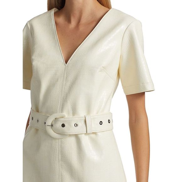 Cinq à Sept
Abytha Belted Faux Leather Minidress - Picture 5 of 9